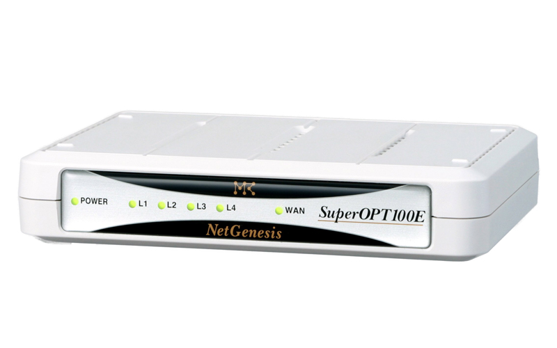 L2スイッチ機能搭載ブロードバンドルーター　NetGenesis SuperOPT100E